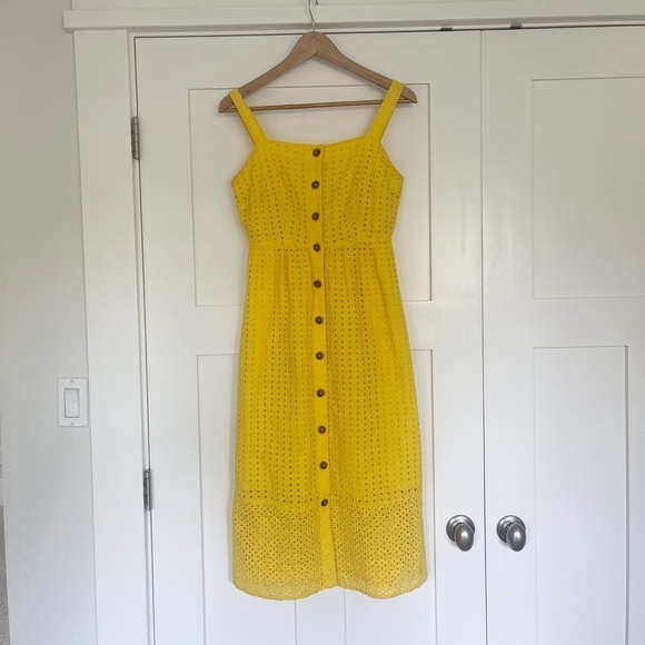 J. Crew Classic button-front midi sundress in embroidered eyelet - Picture 8 of 15